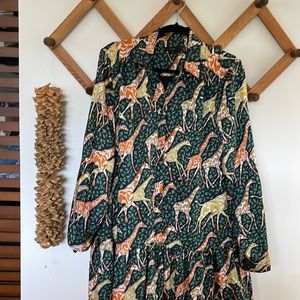 J. Crew fun Giraffe dress size LT(large tall:)